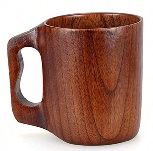 Eco Friendly Wooden Coffee Mug Handmade Solid Wood Natural Finish Rustic Large Capacity Boiling Water Applicable for Tea Coffee - Product Image 4