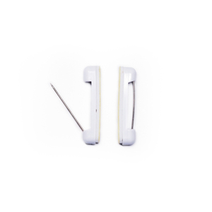 Clip with Safety Pin Embroidered <b>PVC</b> Durable 32mm Grey <b>Adhesive</b> for Badge Use or Card Holder Use - Product Image 6