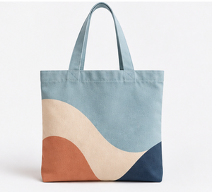Bolsa de Tela con Estampado Geométrico y Asa Larga para el Hombro, Bolsa de Compras Reutilizable para Uso Diario - Product Image 2