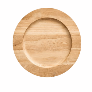 Plato Base Redondo de Madera Natural Marrón Pulido, Vajilla Ecológica para el Hogar, Bodas y Decoración de Mesa - Product Image 4