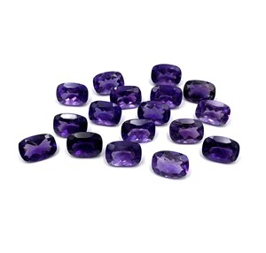 Natural African Amethyst Rectangle <b>Cushion</b> Cut Shape Loose Gemstone Sizes 5-14 MM , Purple Semi-Precious Stone for Jewelry Makin - Product Image 3
