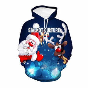 Hot Sale Mens Custom Design <b>Christmas</b> <b>Hoodie</b> Warm Cotton Pullover Oversized Cozy Holiday Gift Clothing - Product Image 3