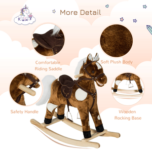Cavallo a dondolo in legno per bambini - Product Image 5