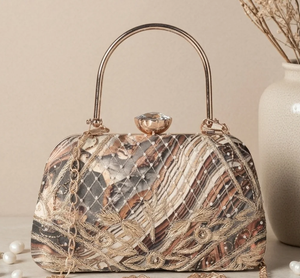 Handmade Printed Embroidery Half <b>Moon</b> Pearl Fashion Casual Clutch Bag Bohemian Style Crossbody Purse for Women - Product Image 2
