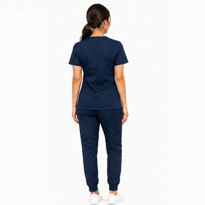 Uniforme Médico para Mujer al por Mayor, Traje de Enfermería, Tela Suave y Elástica, Cuello en V, Conjunto de Ropa de Trabajo para Hospital y Clínica - Product Image 3