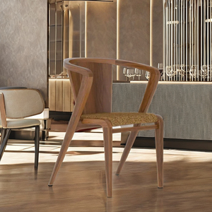Silla de Comedor Moderna y Elegante de Madera Maciza de Fresno con Reposabrazos, Silla Cómoda para Restaurante, Hotel o Sala de Estar - Product Image 2