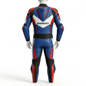 Custom Motorcycle Racing Leather Suit OEM Perforated Cowhide Motorbike Riding Gear Wholesale Track Day Protective Clothing - Product Image 2