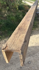 Poutre structurelle en bois massif rustique récupéré, section creuse, poutres sur mesure en millimètres pour ateliers et bâtiments intérieurs - Product Image 2