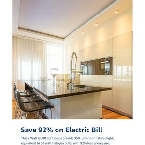 Lampadine LED GU10 4W Non Dimmerabili 2700K Luce Calda Soffusa, Ricambio per Illuminazione a Binario Incassato, Prodotto LED di 1ª Generazione - Product Image 6