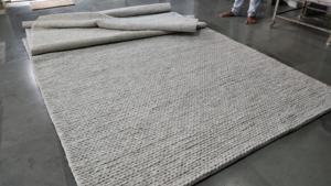 Alfombra de Lana Gruesa Hecha a Mano, Textura Sumac de Lujo, Rayas Modernas, Estilo Boho, para Sala de Estar, Tamaño Personalizado, Tejido Plano Suave y Grueso, 1 Pieza - Product Image 5