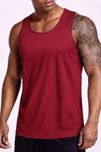 OEM Custom Logo Casual Sleeveless Tank top Breathable Quick Dry Mens Sports Gym Exercise Apparel <b>Running</b> - Product Image 3