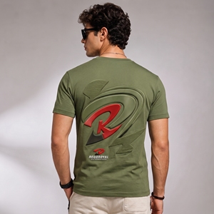 Camiseta de Hombre con Estampado Puff, Algodón Suave, Cuello Redondo Informal, Ligera, Transpirable, Diseño Gráfico Elegante, Ajuste Cómodo para el Día a Día - Product Image 2