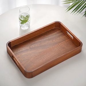 Plateau de service en bois écologique et durable, best-seller, de haute qualité, créatif, pour boissons et thé, plateau de fête, directement de l'usine - Product Image 2