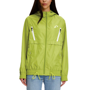 Low MOQ Wholesale Lime Green Women Nylon Hooded Windbreaker <b>Jacket</b> <b>Lightweight</b> Full Zip Outdoor Rain Shell Custom Men's <b>Jackets</b> - Product Image 4
