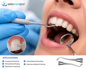 เครื่องมือขัดแต่งวัสดุคอมโพสิตสแตนเลสสตีลสำหรับงานทันตกรรม ยี่ห้อ Dental Romerowski รุ่น Burnisher สำหรับการขัดเรียบและขึ้นรูป OEM Zetomed Pro - Product Image 2