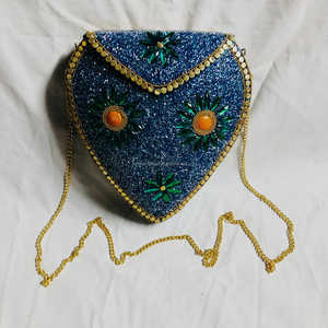 Artisanat en résine Pochette en résine Designer Sac à main pour femme Sac à main en résine marbrée verte Pochette en nacre - Product Image 5