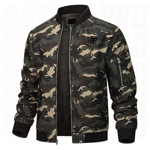 Chaquetas Bomber Personalizadas al por Mayor para Hombre, Ropa de Trabajo y Streetwear, con Ribete Acanalado en el Cuello, Bordado Chenille e Impresión - Product Image 1