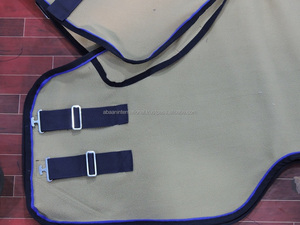Manta de Lana Para Caballo ecuestre, nuevo diseño, para cuello, enfriador, Polar, Cruz, Surcingle, precio al por mayor en la India - Product Image 4