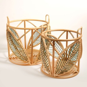 Decorative rattan harvesting baskets household accessories for sale natural <b>cane</b> storage basket - Product Image 6