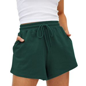 Shorts de sport décontractés pour femmes, taille mi-haute élastique, séchage rapide, couleur unie, nouvelle collection été, personnalisables et abordables - Product Image 6