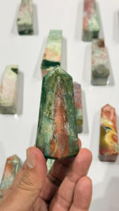 Torre de Cristal de Jaspe Unicornio Natural, Obelisco de Piedra Preciosa Pulida, Piedra Curativa para Reiki, Meditación y Decoración del Hogar - Product Image 4