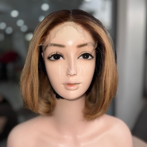 Color <b>Bob</b> Wavy <b>Wigs</b> From 100% Vietnamese Human Hair Human Hair - Product Image 1
