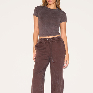 Top Corto de Verano para Mujer, Color Sólido, Estilo Informal, 100% Algodón, Transpirable y de Secado Rápido, Alta Calidad - Product Image 4