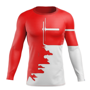Uniformes de Rashguard de Compresión de Spandex Anti-UV Ecológicos con Logotipo Personalizado por Transferencia Térmica, Unisex, para BJJ y MMA - Product Image 4