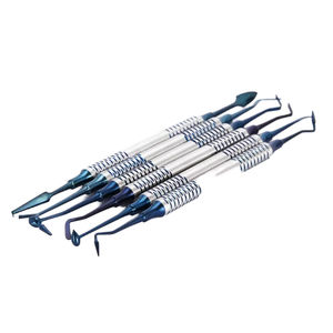 Espátula de Cemento Dental de Acero Inoxidable Azul Titanio de 6 Piezas, Instrumento Manual para Rellenos Dentales, Consumibles de Mahfooz Instruments - Product Image 1