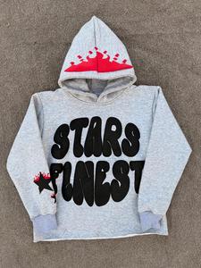 เสื้อฮู้ดดี้ดีไซน์เนอร์ทรงโอเวอร์ไซส์สำหรับผู้ชาย สไตล์สตรีท VVS มีสินค้าพร้อมส่งภายใน 3 วัน ผลิตเสื้อผ้า V1V2 ฮู้ดดี้ - Product Image 1