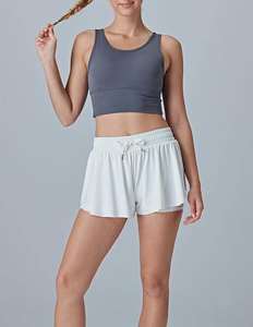 Paquete de 3/4 Shorts Deportivos de Cintura Alta con Diseño de Mariposa para Niñas, 2 en 1, para Correr, Baloncesto, Tenis - Product Image 3