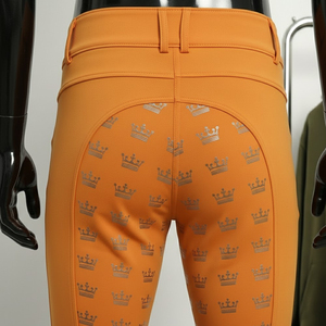 Pantalones de equitación al por mayor de fábrica con agarre de silicona, cintura alta, pantalones de equitación para mujer, leggings de equitación, OEM ODM personalizados - Product Image 3