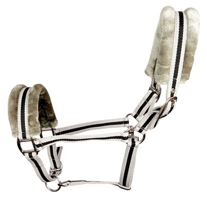 Nylon élastique doux de licou d'équitation de style de selle occidentale rembourrée épaisse avec des accents en cuir Matériau PP - Product Image 1
