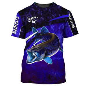 T-shirt de sport décontracté pour homme, léger, personnalisé, imprimé par sublimation, confortable, pour la pêche et les activités de plein air, séchage rapide - Product Image 1