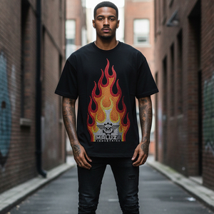 Camiseta de hombre de talla grande con estampado de diamantes brillantes, estilo urbano, con pedrería de moda, novedad 2026, de fabricantes - Product Image 6