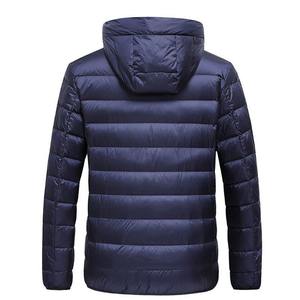 Veste d'hiver épaisse personnalisée pour homme avec capuche, style streetwear décontracté, imprimé brillant, fermeture éclair, manteau en duvet personnalisable - Product Image 2