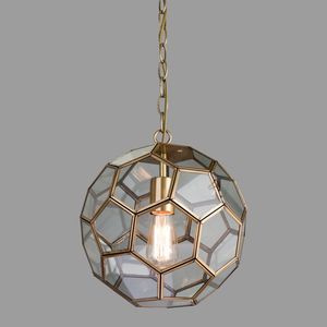 Luminaire suspendu géométrique rond en fer moderne, fait main et écologique, pour la décoration du salon - Product Image 1