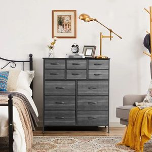 12-Drawer <b>Cabinet</b> Organizers with 6 Large & 6 <b>Small</b> Non-Woven Fabric Drawers Cationic Cloth Surface & Particle Board Material - Product Image 1