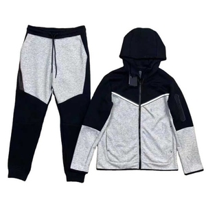 Conjunto Deportivo de Felpa Técnica Estilo Hip Hop 2025, Chándal con Capucha para Hombre, Pantalones de Algodón, Ropa Deportiva Casual para Hombre - Product Image 1
