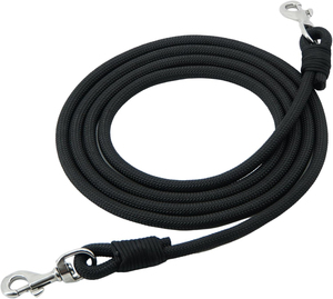 Nylon Lead Rope for Horses Black with Metal <b>Snap</b> <b>Hooks</b> - Product Image 1