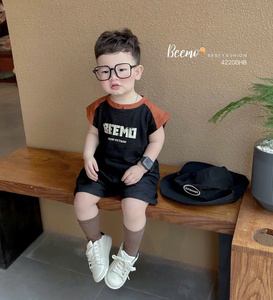 Ensembles de vêtements 100% coton pour garçons, vêtements décontractés pour enfants, vêtements de sport pour tout-petits, ensemble de vêtements pour garçons BEEMO, vêtements de boutique à la mode - Product Image 3