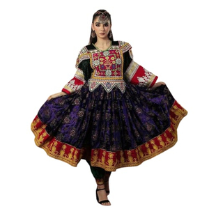 Hot Selling Wedding & Party Premium Quality Afghan Kuchi <b>Dresses</b> For Women Embroidery <b>Ruffles</b> Knee Length Afghan Kuchi <b>Dress</b> - Product Image 1