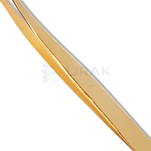 Pince à cils Ijrak en acier inoxydable plaqué or chirurgical, 10 mm, pointe lisse, outil de précision pour extension de cils - Product Image 2