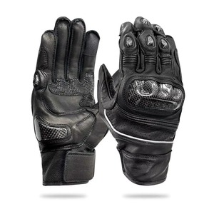 Guantes de Motocicleta Profesionales Punchin Sports, Unisex, de Cuero, Transpirables, con Protección de Nudillos Duros, Pantalla Táctil, Protección Completa para los Dedos - Product Image 1