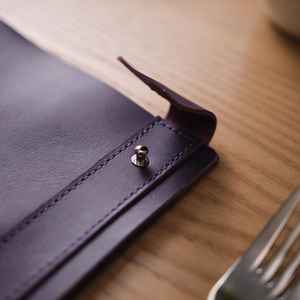 ที่ใส่เมนูหนังแท้พับได้ ดีไซน์หรูหรา คุณภาพระดับมืออาชีพ พร้อมระบบป้องกัน สำหรับร้านอาหาร คาเฟ่ โรงแรม รุ่น LMC-0187 - Product Image 4