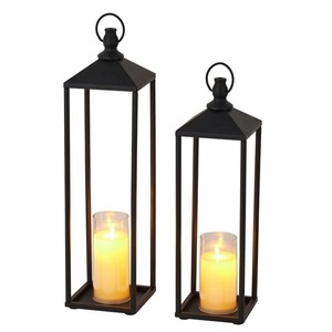 American Design Bronze Finished Stainless Steel and Glass Candle <b>Lantern</b> for Home and Christmas Decor Floor <b>Lantern</b> <b>Set</b> OF 3 Pcs - Product Image 5