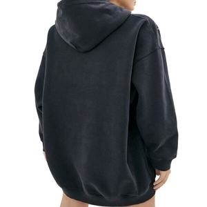 Sudadera con Capucha Larga y Holgada para Mujer, Forrada con Felpa de Poliéster/Algodón de 400 GSM, Estampada, Ligera, para Invierno - Product Image 2