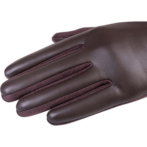 Gants en PU pour femmes, longueur opéra, style rétro, thermiques, hiver, décontractés, compatibles écran tactile, respirants, doublure en laine écologique, marron, pour le cyclisme - Product Image 5