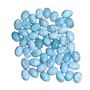 Cabochon ovale 7x9mm pierre précieuse Larimar naturelle Vivaaz Gems AAA + Grade calibré 100% couleur naturelle traitée thermiquement IGI certifié pour - Product Image 3