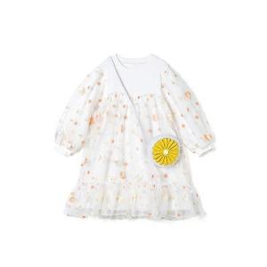 Robe pour filles de style coréen OZKIZ, mode enfant, vente en gros, tissu en mousseline avec décoration à volants pour 2-7 ans, printemps/automne - Product Image 1